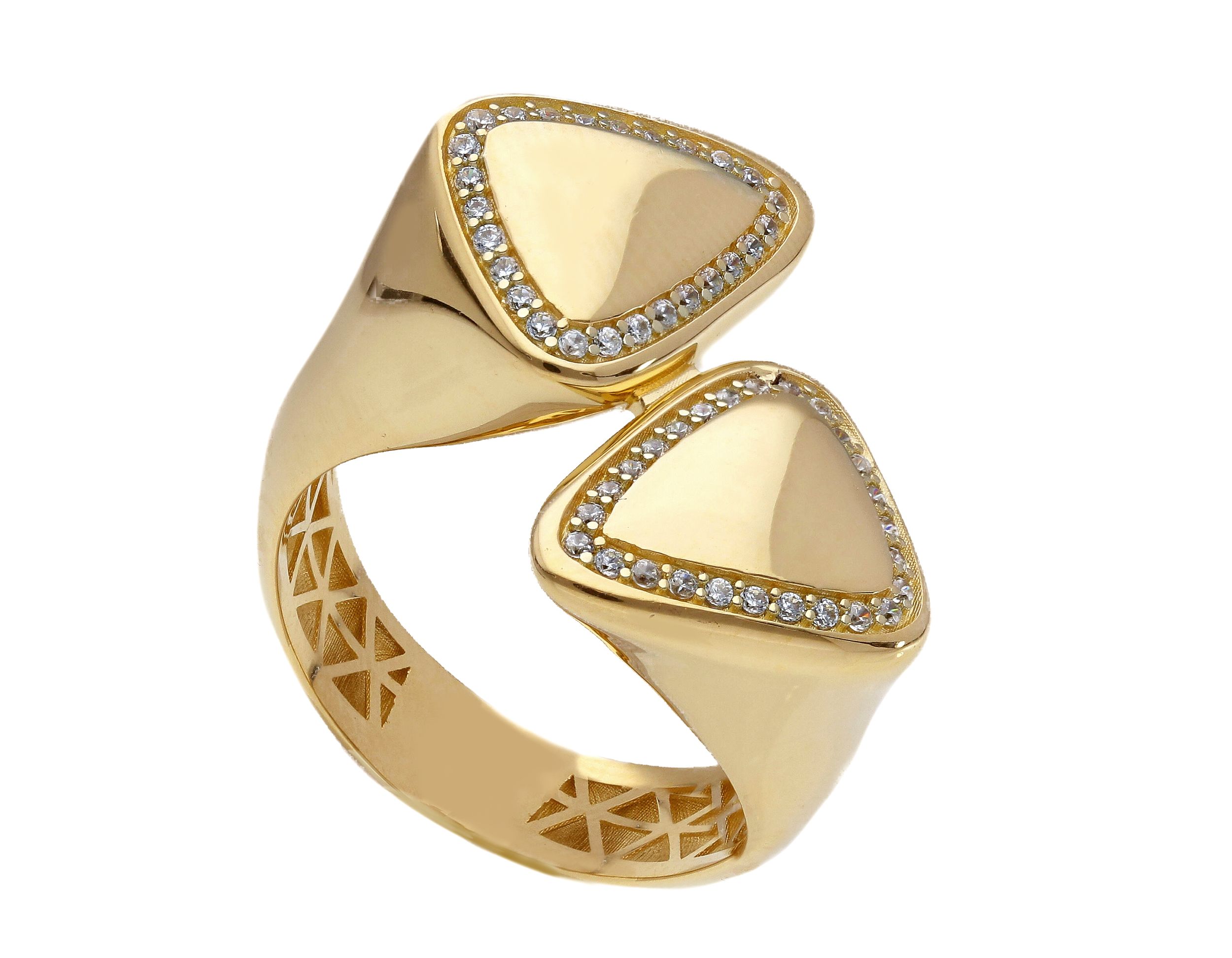 Δαχτυλίδι χρυσό κ14 με ζιργκόν (code S259268)